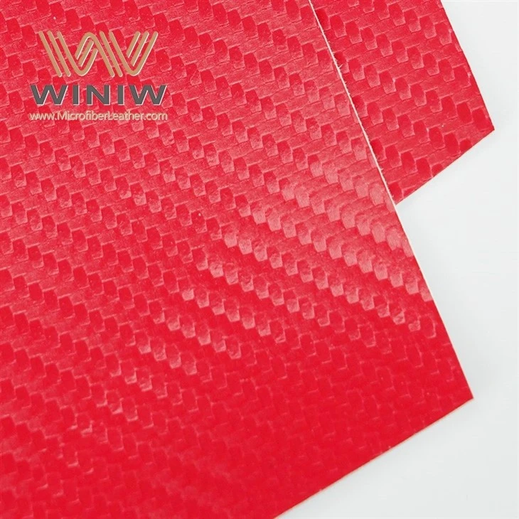 Carbon Fiber Micro Fiber PU Leatherette Material For Hockey Gloves